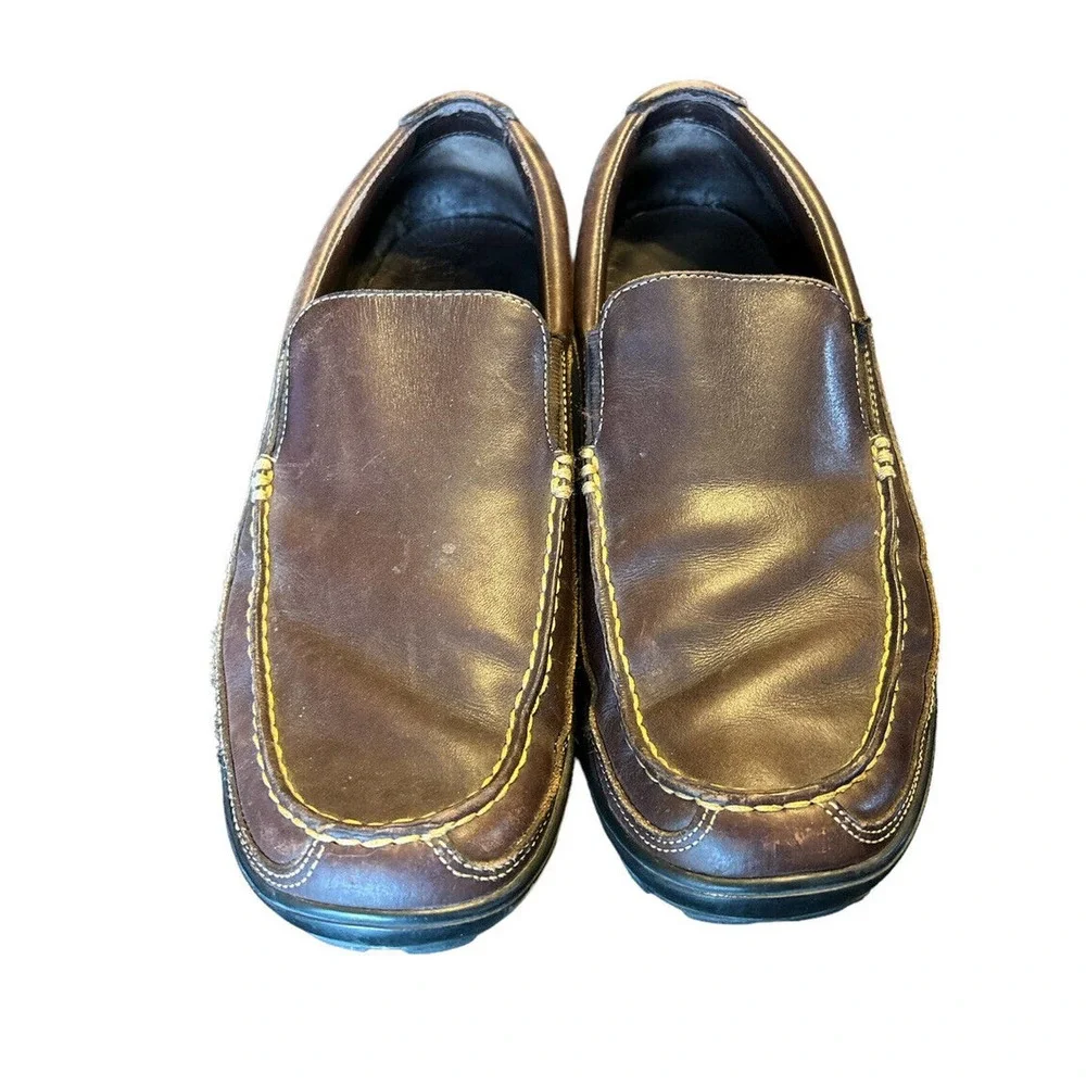 Cole Haan Mens Tucker C04059 Slip On Vibram Sole Loafer Shoes Brown Leather‎ 11M